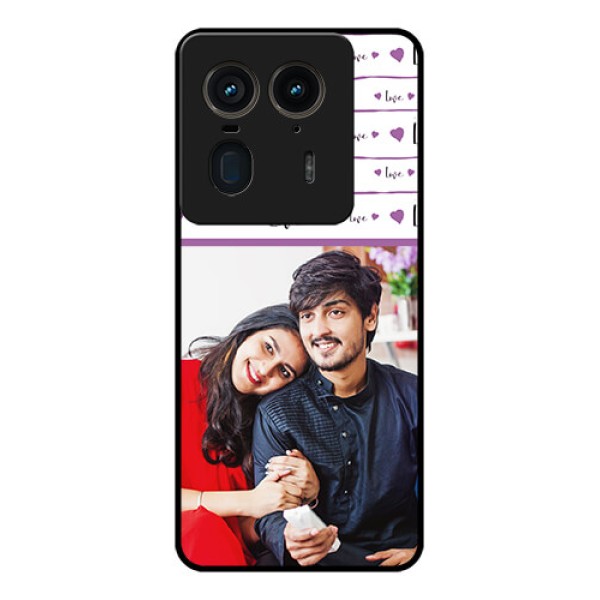 Motorola Edge 50 Ultra 5G Custom Glass Phone CaseCouples Heart Design