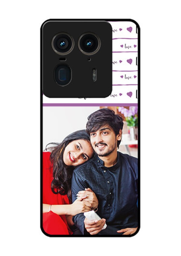 Motorola Edge 50 Ultra 5G Custom Glass Phone CaseCouples Heart Design