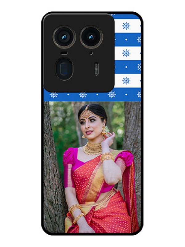 Custom Motorola Edge 50 Ultra 5G Custom Glass Phone CaseSnow Pattern Design