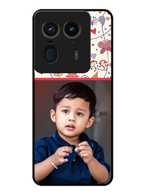 Custom Motorola Edge 50 Ultra 5G Custom Glass Phone CasePremium Floral Design