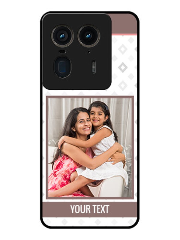 Custom Motorola Edge 50 Ultra 5G Custom Glass Phone CaseSimple Diamond Design