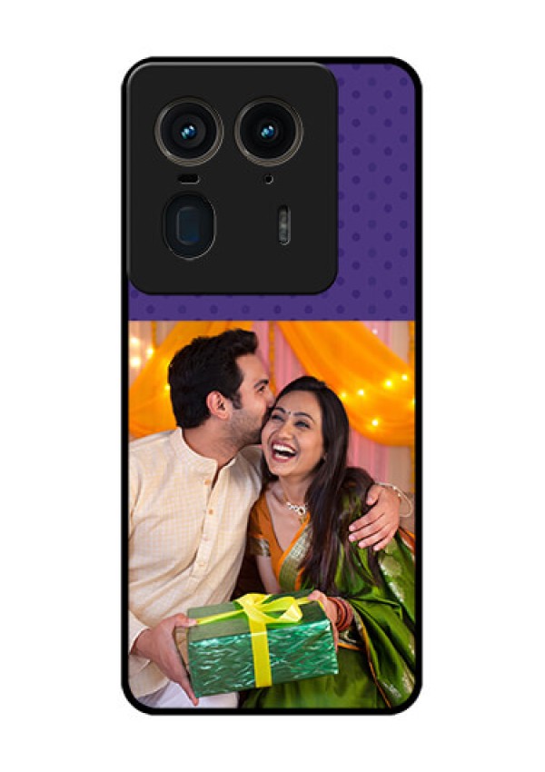 Motorola Edge 50 Ultra 5G Custom Glass Phone CaseViolet Colored Pattern Design