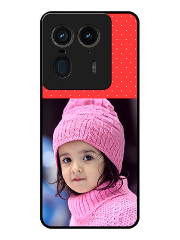 Custom Motorola Edge 50 Ultra 5G Custom Glass Phone CaseRed Pattern Design