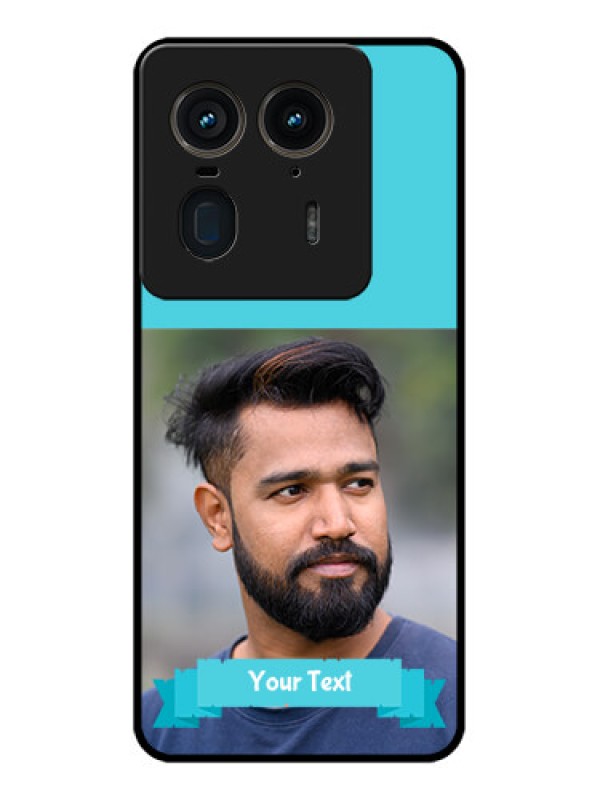 Custom Motorola Edge 50 Ultra 5G Custom Glass Phone CaseBlue Color Design