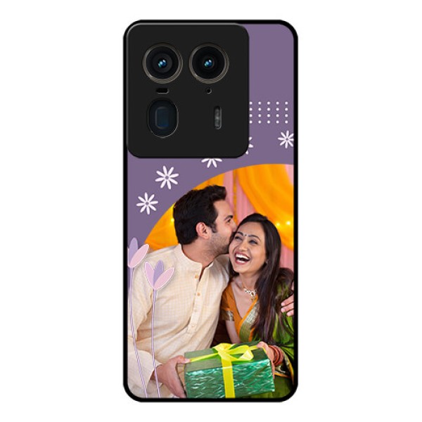 Motorola Edge 50 Ultra 5G Custom Glass Phone CaseLavender Flowers Design