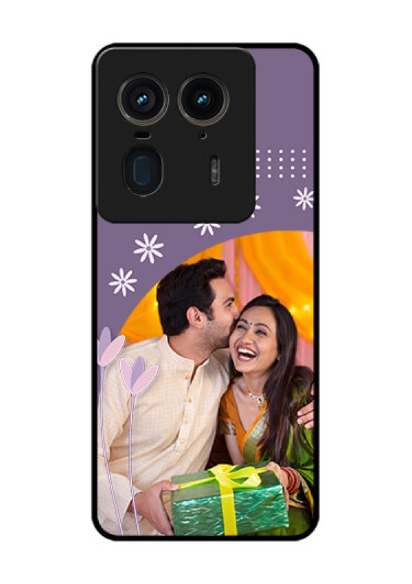 Motorola Edge 50 Ultra 5G Custom Glass Phone CaseLavender Flowers Design