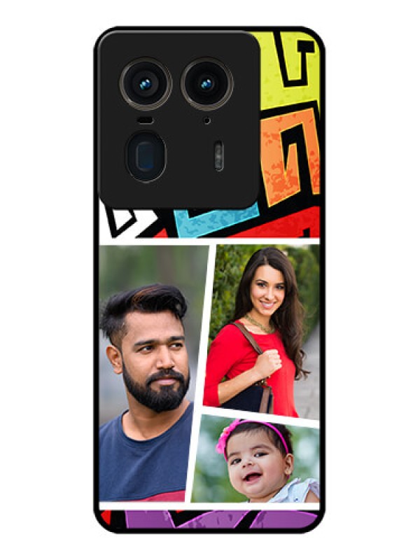 Custom Motorola Edge 50 Ultra 5G Custom Glass Phone CaseGraffiti Pattern Design