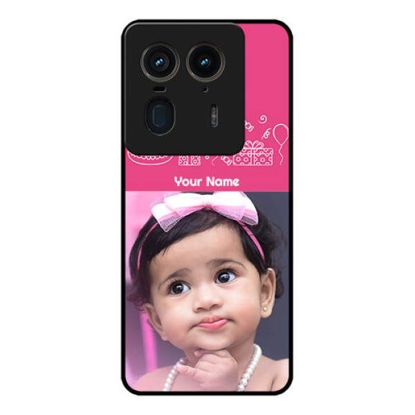 Motorola Edge 50 Ultra 5G Custom Glass Phone CaseWith Birthday Line Art Design