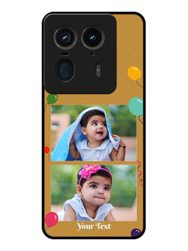 Custom Motorola Edge 50 Ultra 5G Custom Glass Phone CaseImage Holder With Birthday Celebrations Design