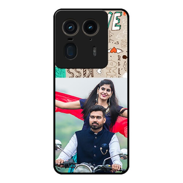 Motorola Edge 50 Ultra 5G Custom Glass Phone CaseLove Doodle Pattern
