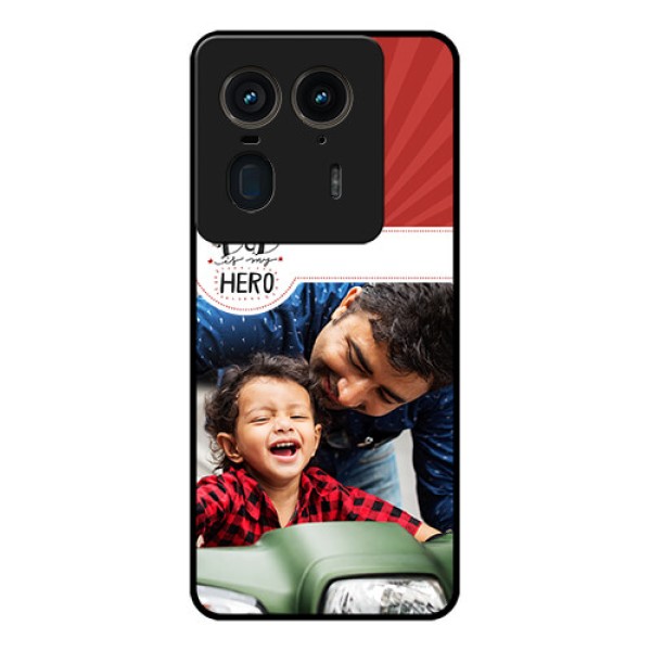Motorola Edge 50 Ultra 5G Custom Glass Phone CaseMy Dad Hero Design