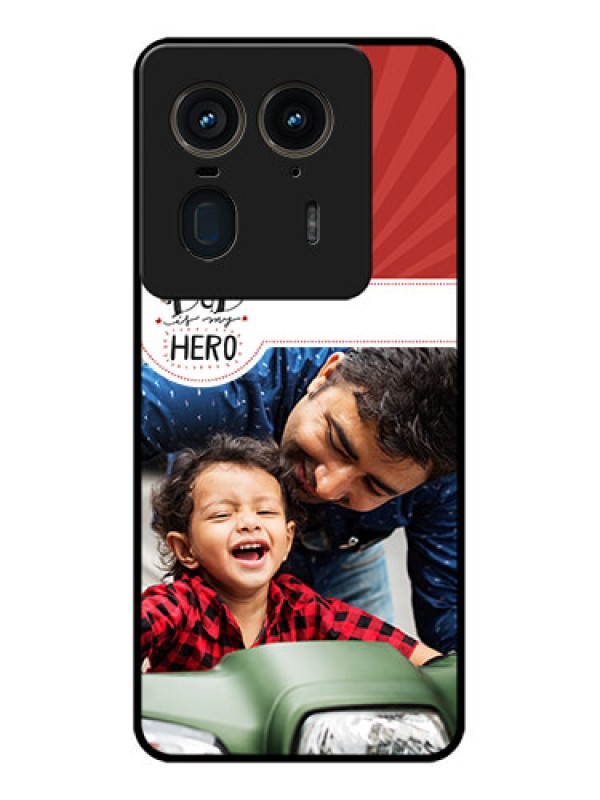 Custom Motorola Edge 50 Ultra 5G Custom Glass Phone CaseMy Dad Hero Design