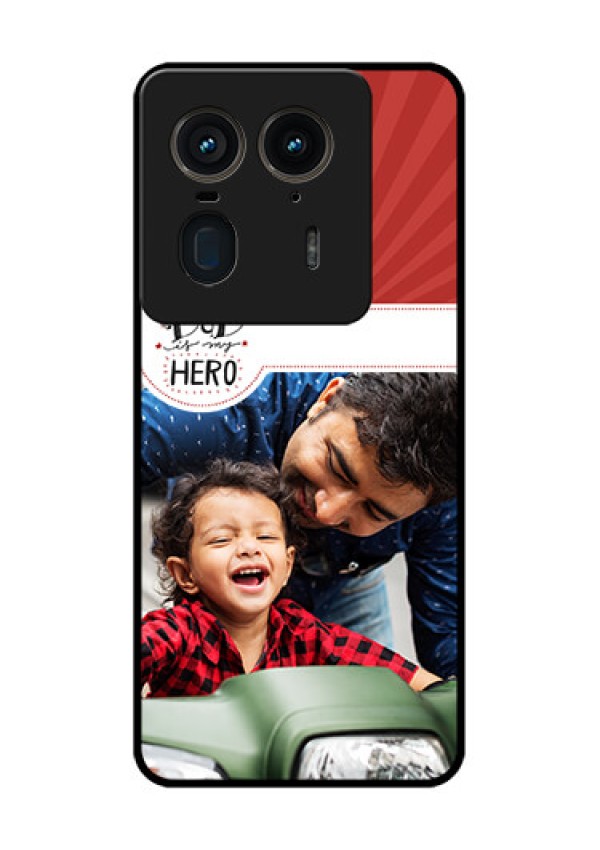 Motorola Edge 50 Ultra 5G Custom Glass Phone CaseMy Dad Hero Design
