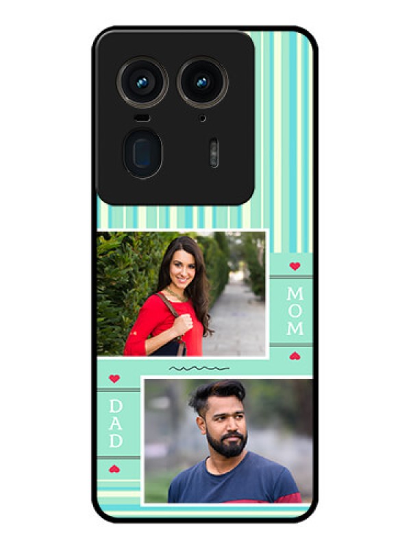 Custom Motorola Edge 50 Ultra 5G Custom Glass Phone CaseMom and Dad Pic Design