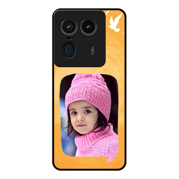 Motorola Edge 50 Ultra 5G Custom Glass Phone CaseWater Color Design With Bird Icons Motorola Edge 50 Ultra 5G Custom Glass Phone CaseWater Color Design With Bird Icons