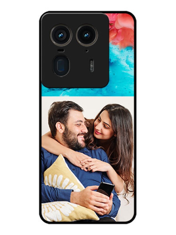 Custom Motorola Edge 50 Ultra 5G Custom Glass Phone CaseQuote With Acrylic Painting Design