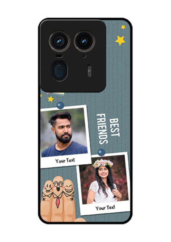 Motorola Edge 50 Ultra 5G Custom Glass Phone CaseSticky Frames And Friendship Design