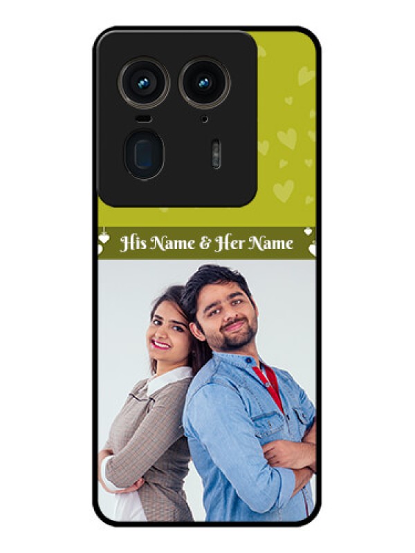 Custom Motorola Edge 50 Ultra 5G Custom Glass Phone CaseYou and Me Heart Design