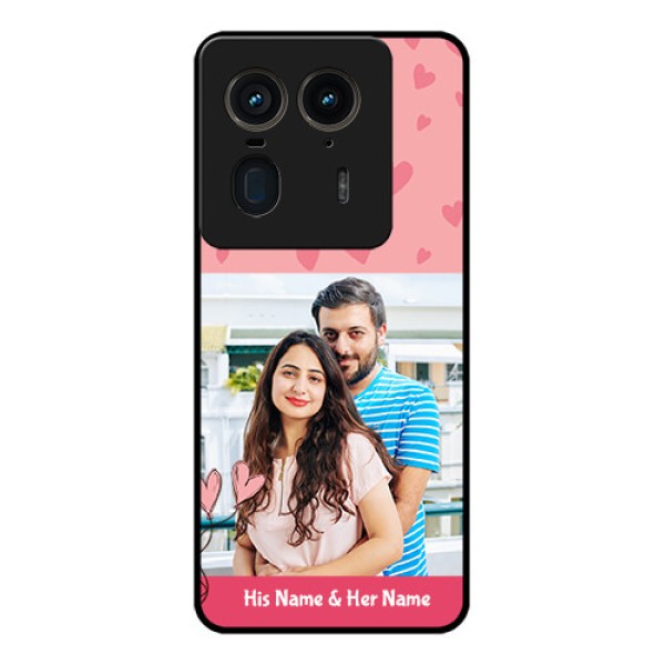 Motorola Edge 50 Ultra 5G Custom Glass Phone CaseLove Design Peach Color