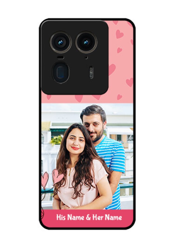 Motorola Edge 50 Ultra 5G Custom Glass Phone CaseLove Design Peach Color