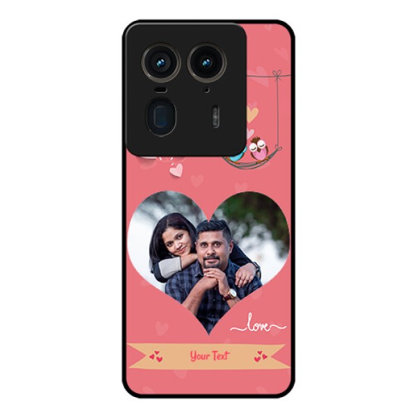 Motorola Edge 50 Ultra 5G Custom Glass Phone CasePeach Color Love Design