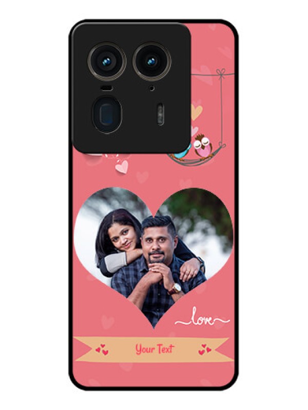 Custom Motorola Edge 50 Ultra 5G Custom Glass Phone CasePeach Color Love Design