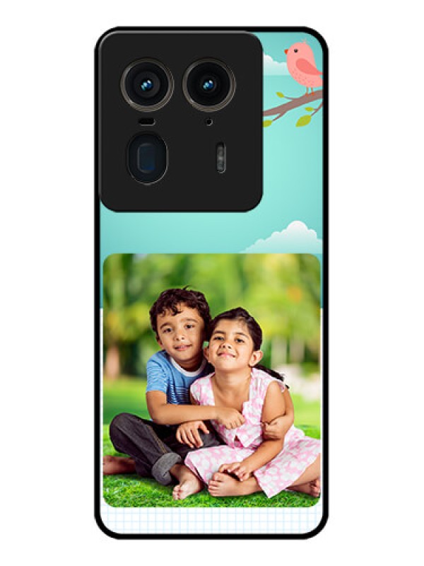 Custom Motorola Edge 50 Ultra 5G Custom Glass Phone CaseDoodle Love Design