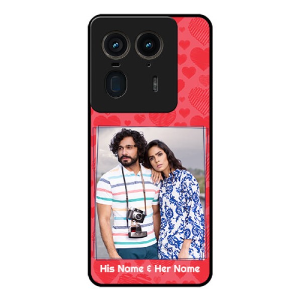 Motorola Edge 50 Ultra 5G Custom Glass Phone CaseWith Red Heart Symbols Design Motorola Edge 50 Ultra 5G Custom Glass Phone CaseWith Red Heart Symbols Design