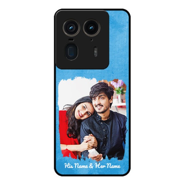 Motorola Edge 50 Ultra 5G Custom Glass Phone Case - Blue Color Vintage Design Motorola Edge 50 Ultra 5G Custom Glass Phone Case - Blue Color Vintage Design