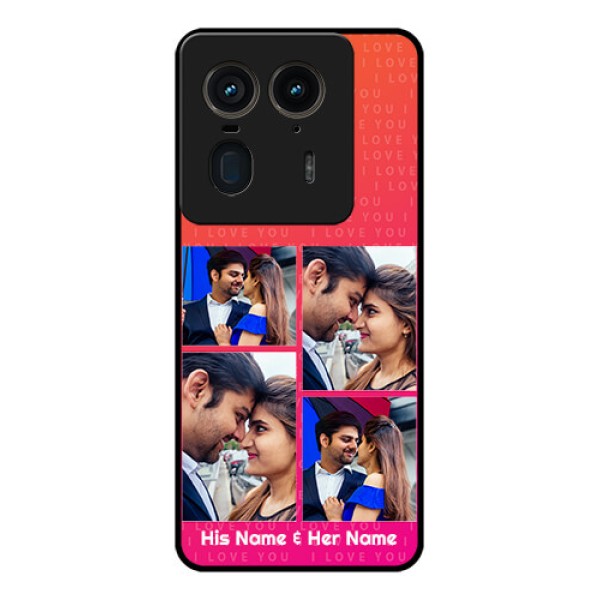 Motorola Edge 50 Ultra 5G Custom Glass Phone CaseI Love You Pink Design Motorola Edge 50 Ultra 5G Custom Glass Phone CaseI Love You Pink Design