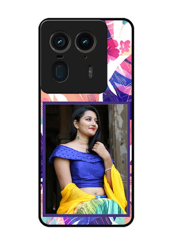 Motorola Edge 50 Ultra 5G Custom Glass Phone CaseAbstract Floral Design