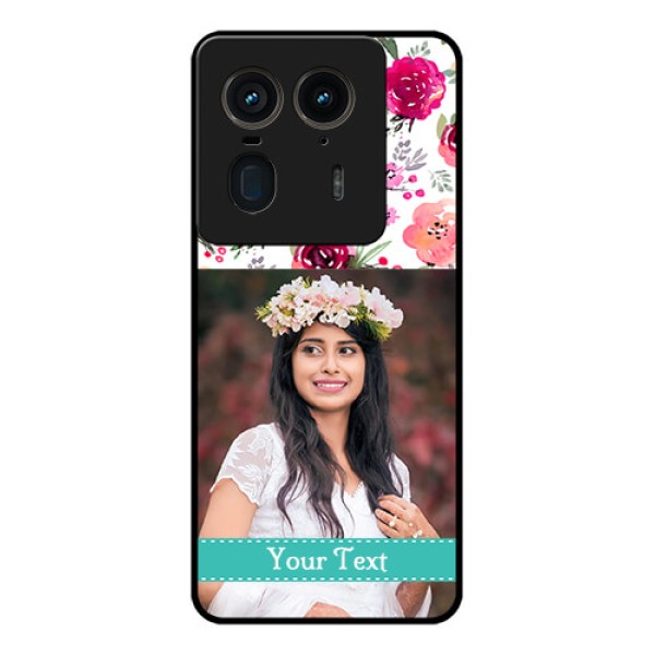 Motorola Edge 50 Ultra 5G Custom Glass Phone CaseWater Colors Floral Design Motorola Edge 50 Ultra 5G Custom Glass Phone CaseWater Colors Floral Design