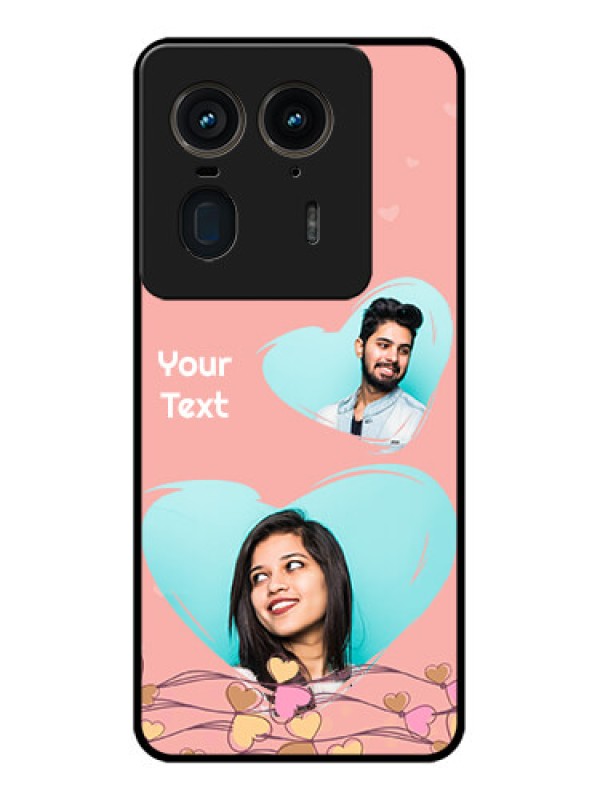 Custom Motorola Edge 50 Ultra 5G Custom Glass Phone CaseLove Doodle Design