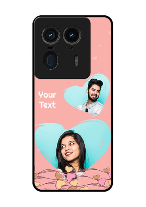 Motorola Edge 50 Ultra 5G Custom Glass Phone CaseLove Doodle Design