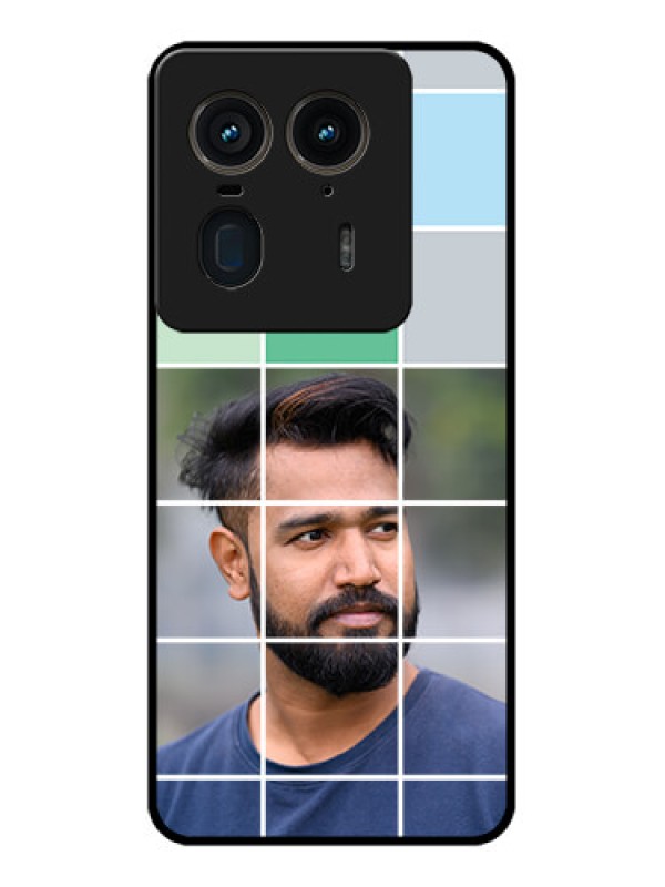 Custom Motorola Edge 50 Ultra 5G Custom Glass Phone CaseWith White Box Pattern