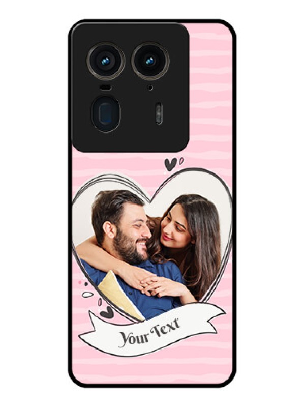 Custom Motorola Edge 50 Ultra 5G Custom Glass Phone CaseVintage Heart Design