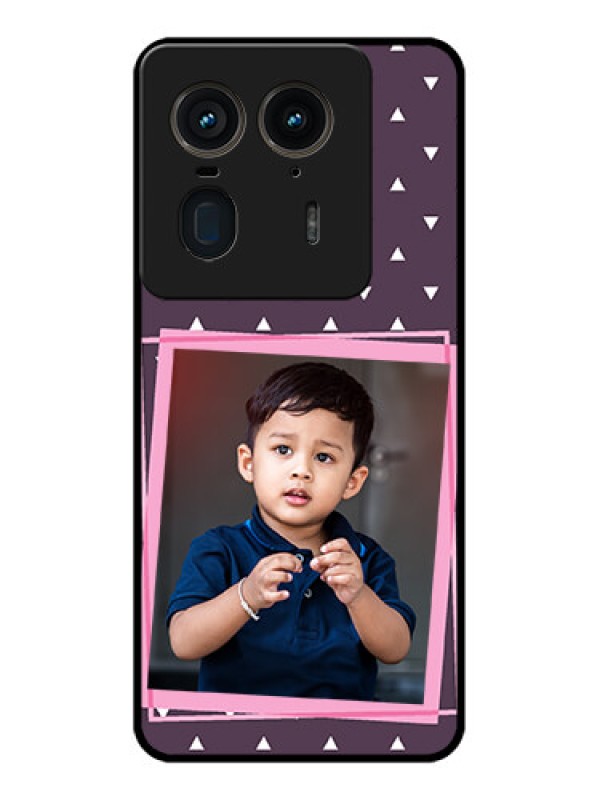 Custom Motorola Edge 50 Ultra 5G Custom Glass Phone CaseTriangle Pattern Dotted Design