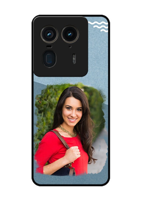Motorola Edge 50 Ultra 5G Custom Glass Phone CaseGrunge Line Art Design