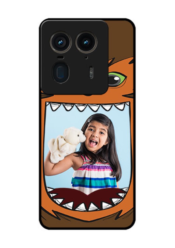 Motorola Edge 50 Ultra 5G Custom Glass Phone CaseOwl Monster Back Case Design