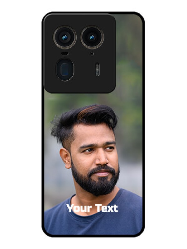 Custom Motorola Edge 50 Ultra 5G Custom Glass Phone CasePhoto With Text Design