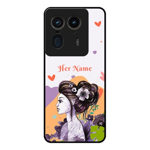 Motorola Edge 50 Ultra 5G Custom Glass Phone CaseWoman And Nature Design