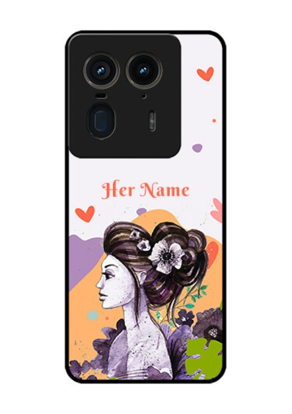 Motorola Edge 50 Ultra 5G Custom Glass Phone CaseWoman And Nature Design