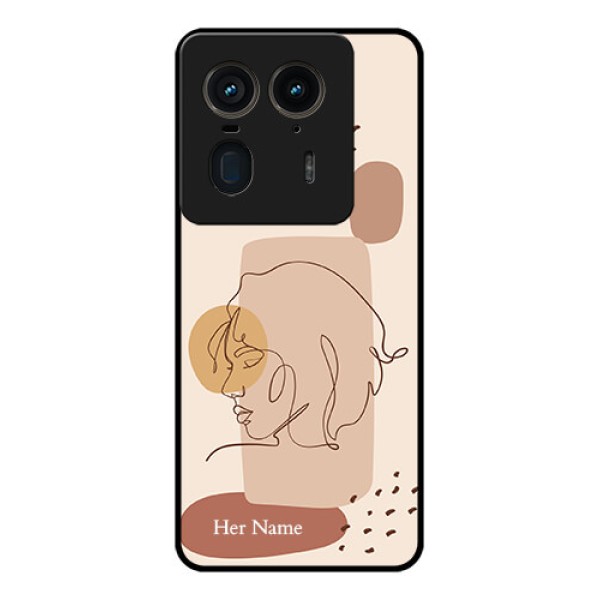 Motorola Edge 50 Ultra 5G Custom Glass Phone CaseCalm Woman Line Art Design Motorola Edge 50 Ultra 5G Custom Glass Phone CaseCalm Woman Line Art Design