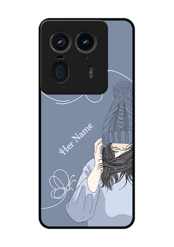 Motorola Edge 50 Ultra 5G Custom Glass Phone CaseGirl In Winter Outfit Design