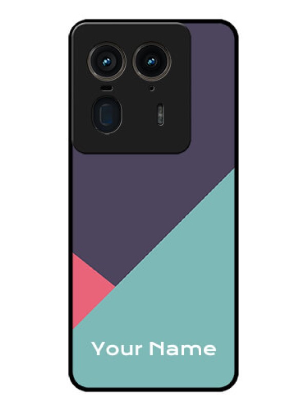 Custom Motorola Edge 50 Ultra 5G Custom Glass Phone CaseTri Color Abstract Design