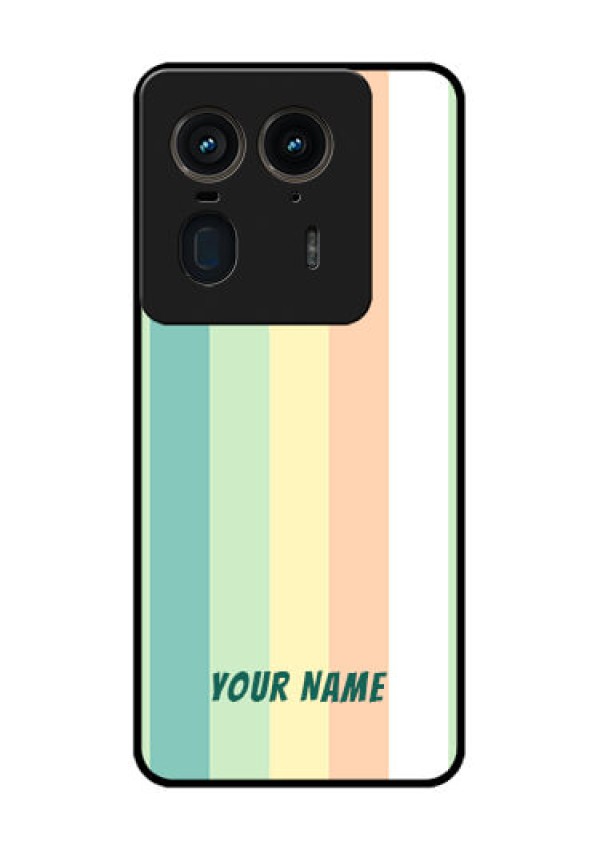 Motorola Edge 50 Ultra 5G Custom Glass Phone CaseMulti - Colour Stripes Design