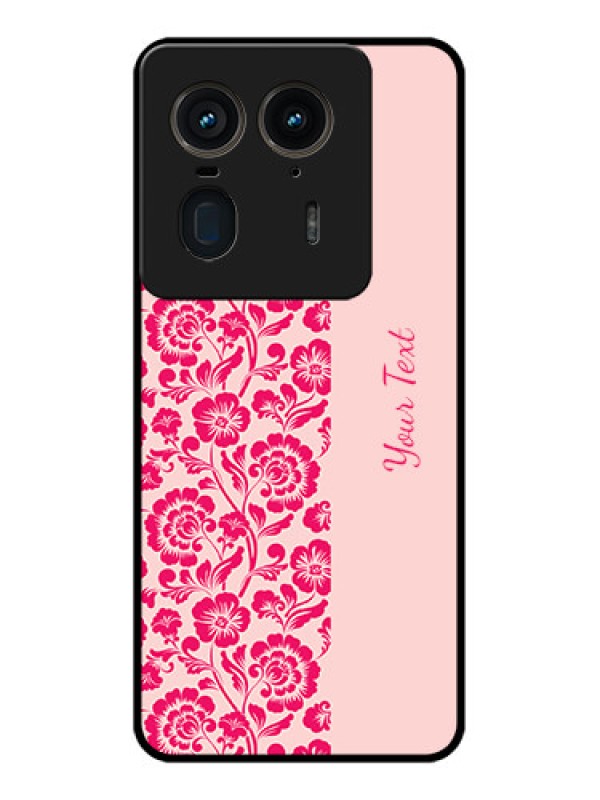 Custom Motorola Edge 50 Ultra 5G Custom Glass Phone CaseAttractive Floral Pattern Design