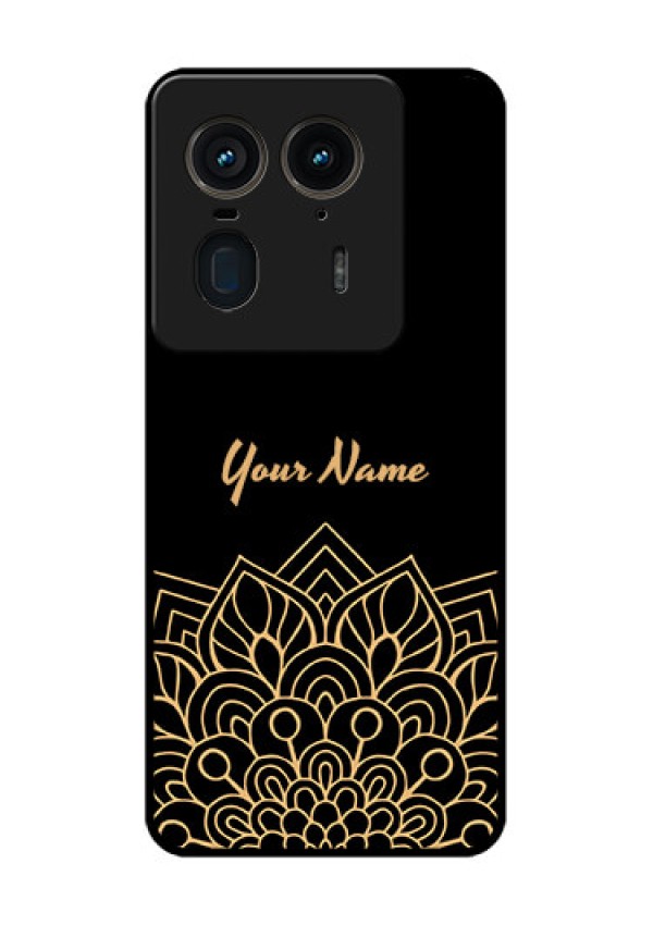 Motorola Edge 50 Ultra 5G Custom Glass Phone CaseGolden Mandala Design