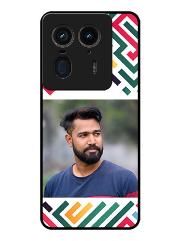 Custom Motorola Edge 50 Ultra 5G Custom Glass Phone CaseColorful Maze Pattern Design