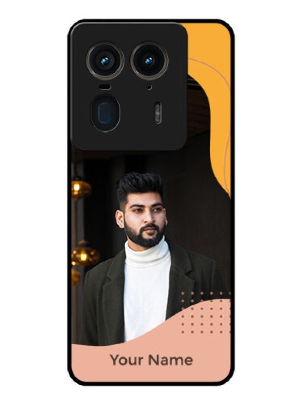 Custom Motorola Edge 50 Ultra 5G Custom Glass Phone CaseTri - Coloured Overlay Design